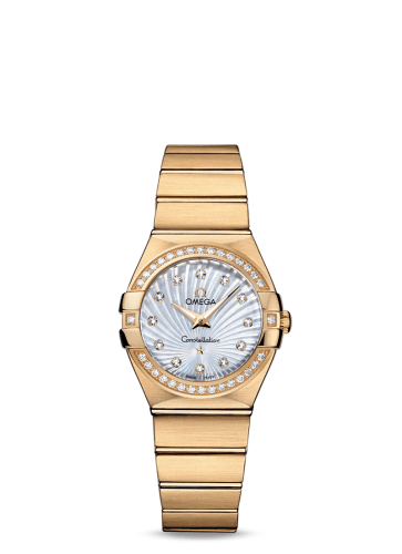 Omega Constellation Quartz 27 Brushed Yellow Gold / Diamond / MOP Supernova